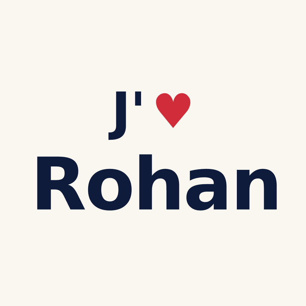 Tasse personnalisée Rohan — design J'aime Rohan