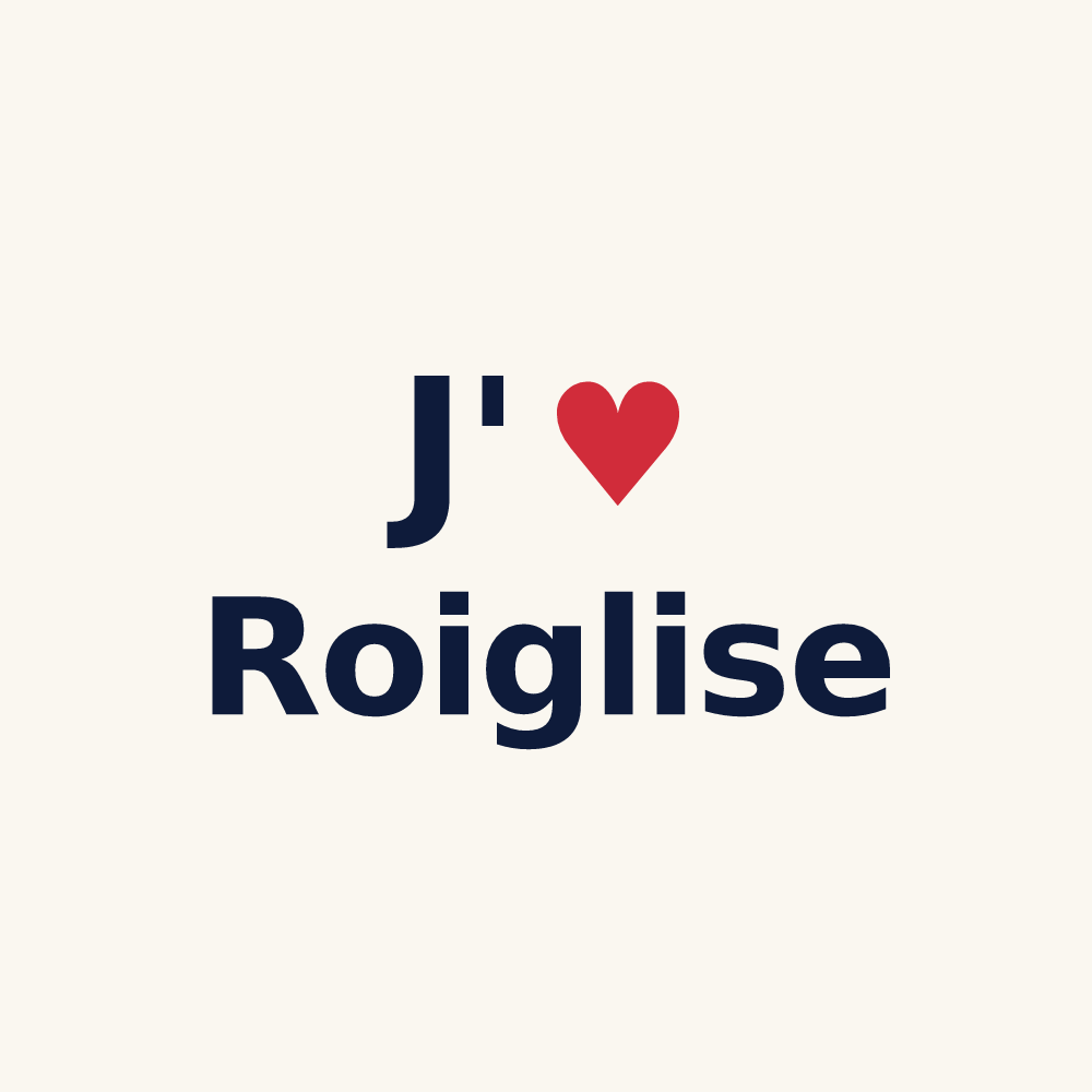 Tasse personnalisée Roiglise — design J'aime Roiglise
