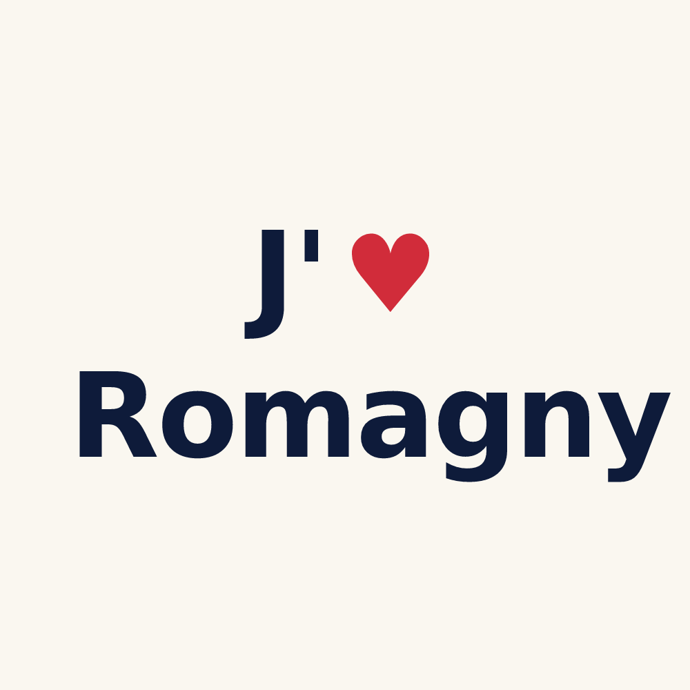 Tasse personnalisée Romagny — design J'aime Romagny