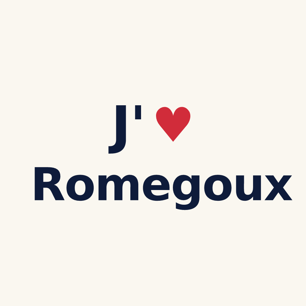Tasse personnalisée Romegoux — design J'aime Romegoux