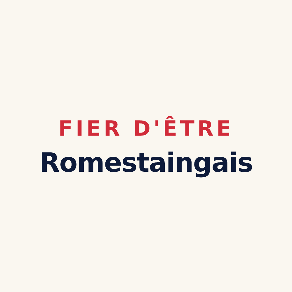 Tasse « Fier d'être Romestaingais » — design pour Romestaing