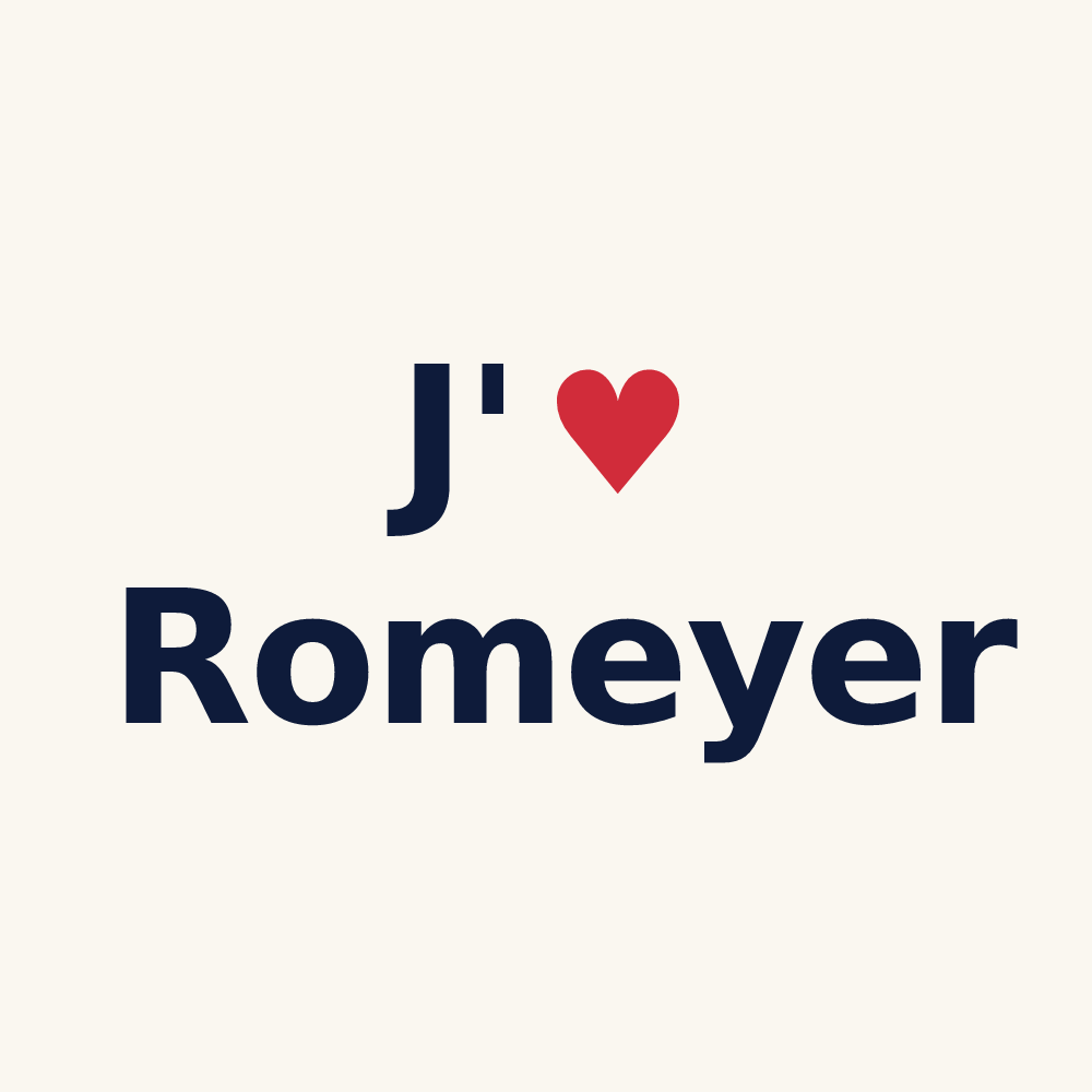 Tasse personnalisée Romeyer — design J'aime Romeyer