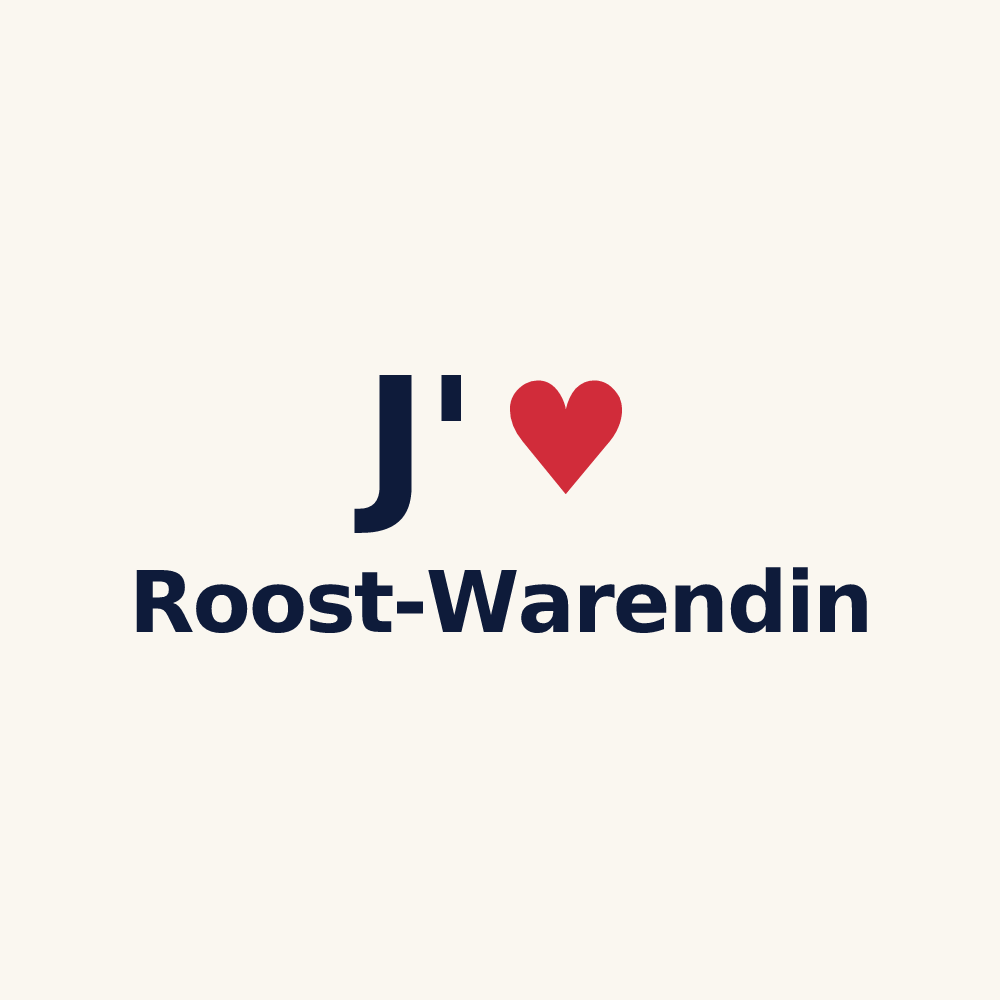Tasse personnalisée Roost-Warendin — design J'aime Roost-Warendin