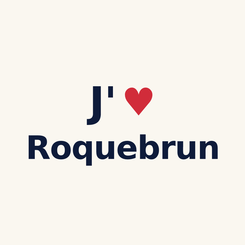 Tasse personnalisée Roquebrun — design J'aime Roquebrun