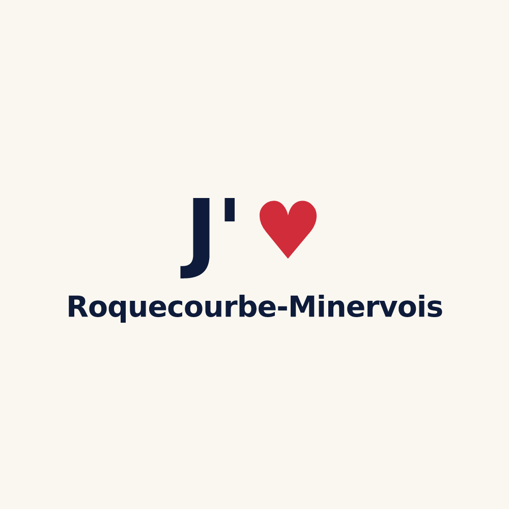 Tasse personnalisée Roquecourbe-Minervois — design J'aime Roquecourbe-Minervois