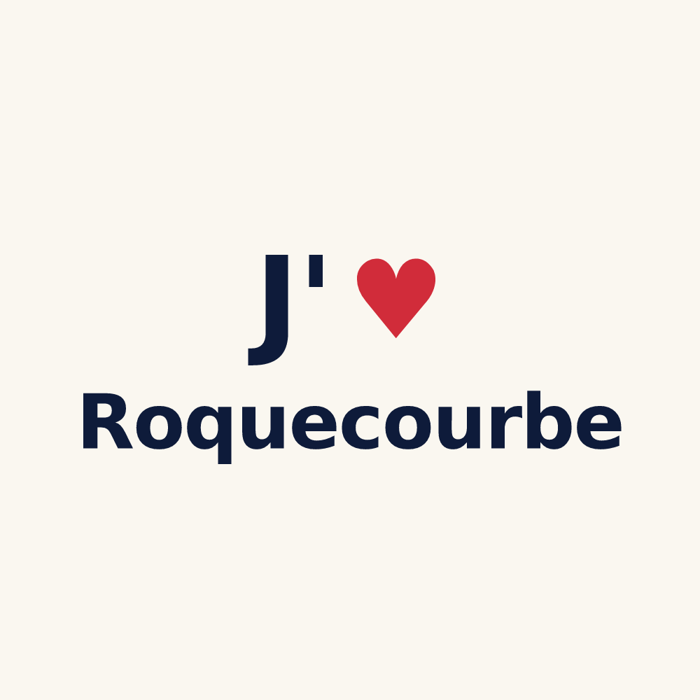 Tasse personnalisée Roquecourbe — design J'aime Roquecourbe