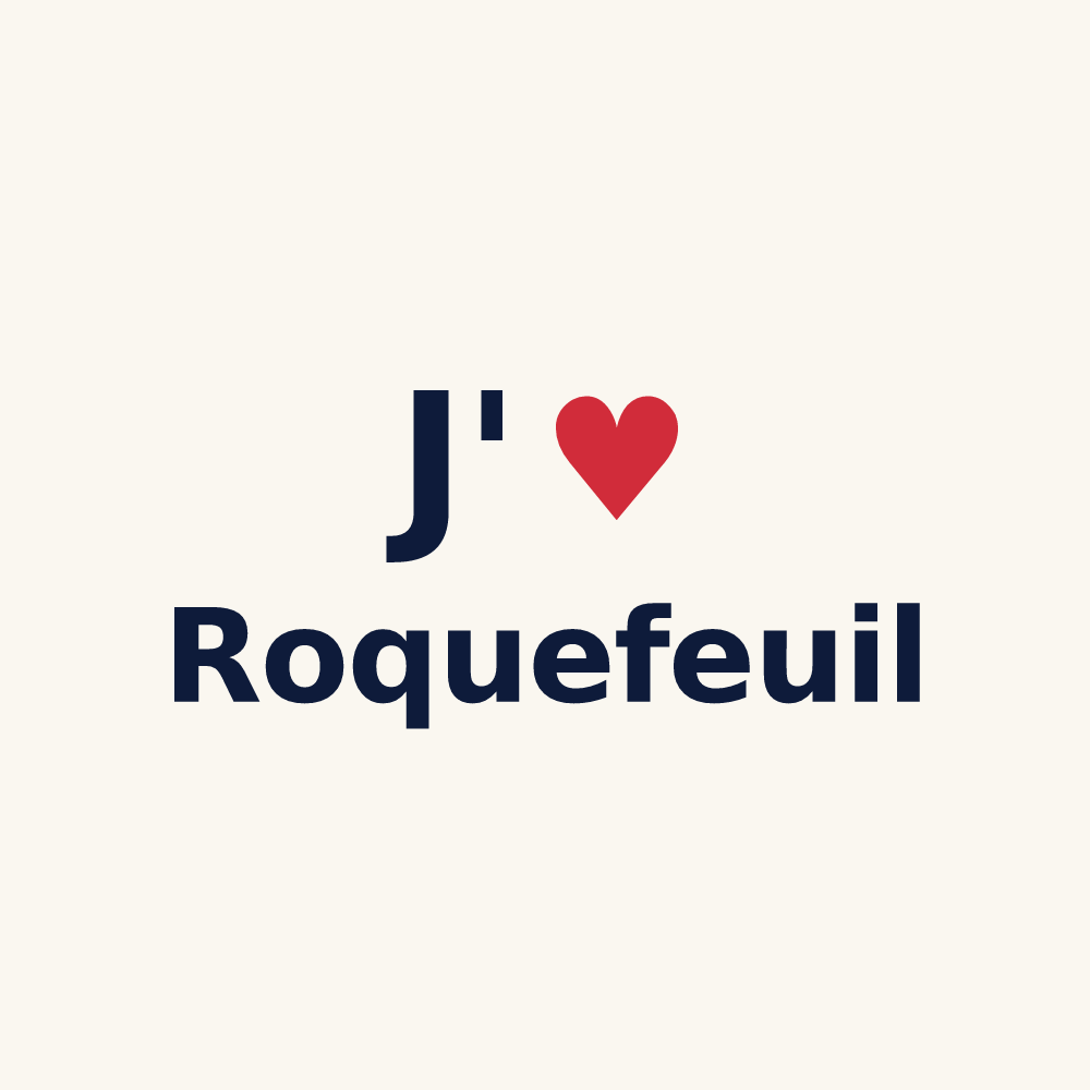 Tasse personnalisée Roquefeuil — design J'aime Roquefeuil
