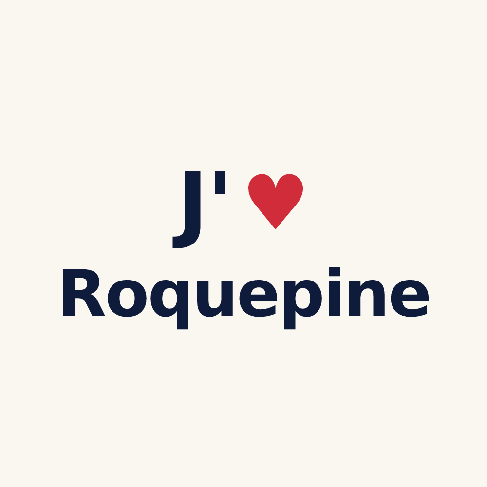 Tasse personnalisée Roquepine — design J'aime Roquepine