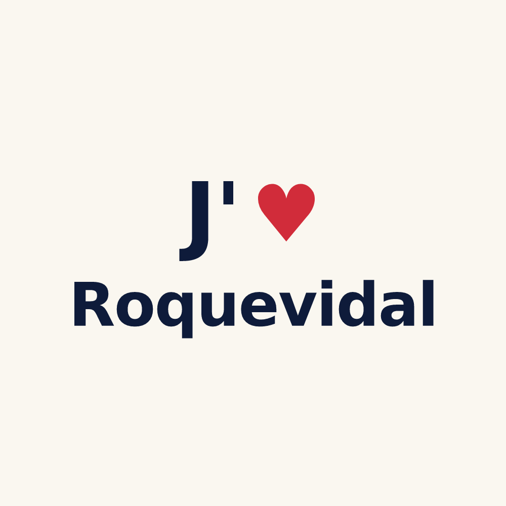 Tasse personnalisée Roquevidal — design J'aime Roquevidal