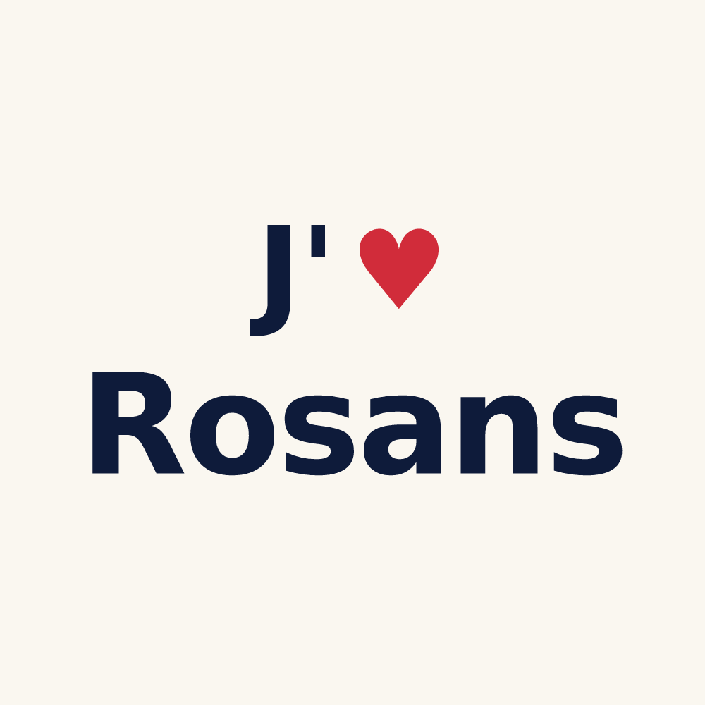 Tasse personnalisée Rosans — design J'aime Rosans