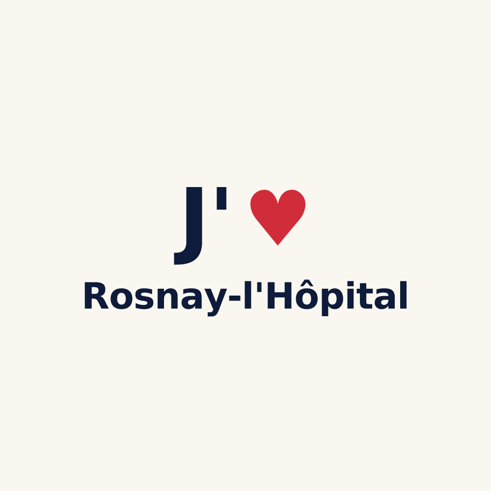 Tasse personnalisée Rosnay-l'Hôpital — design J'aime Rosnay-l'Hôpital