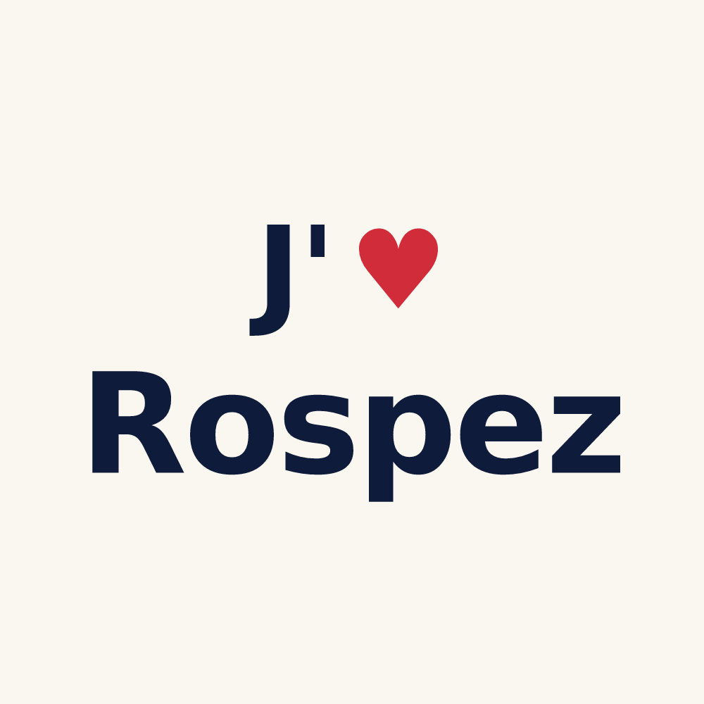 Tasse personnalisée Rospez — design J'aime Rospez