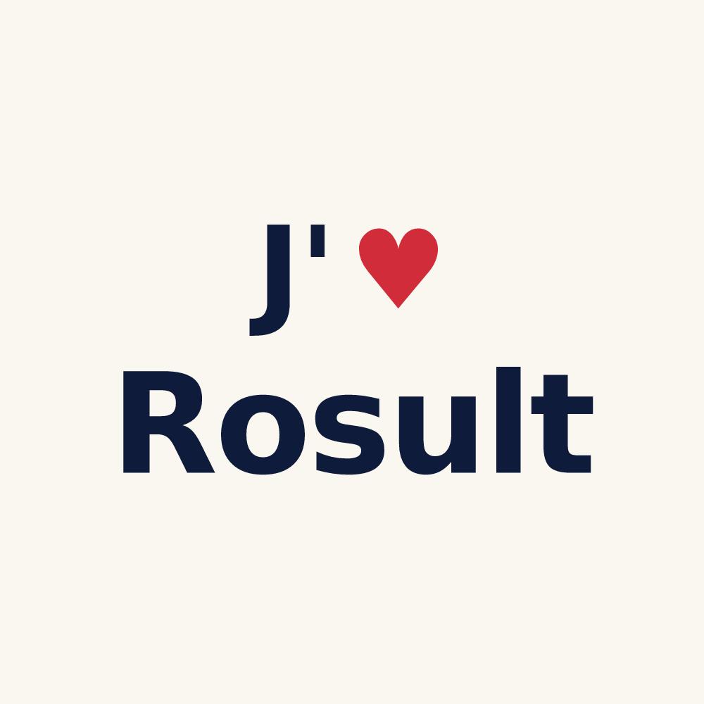 Tasse personnalisée Rosult — design « J'aime Rosult » imprimé sur la tasse