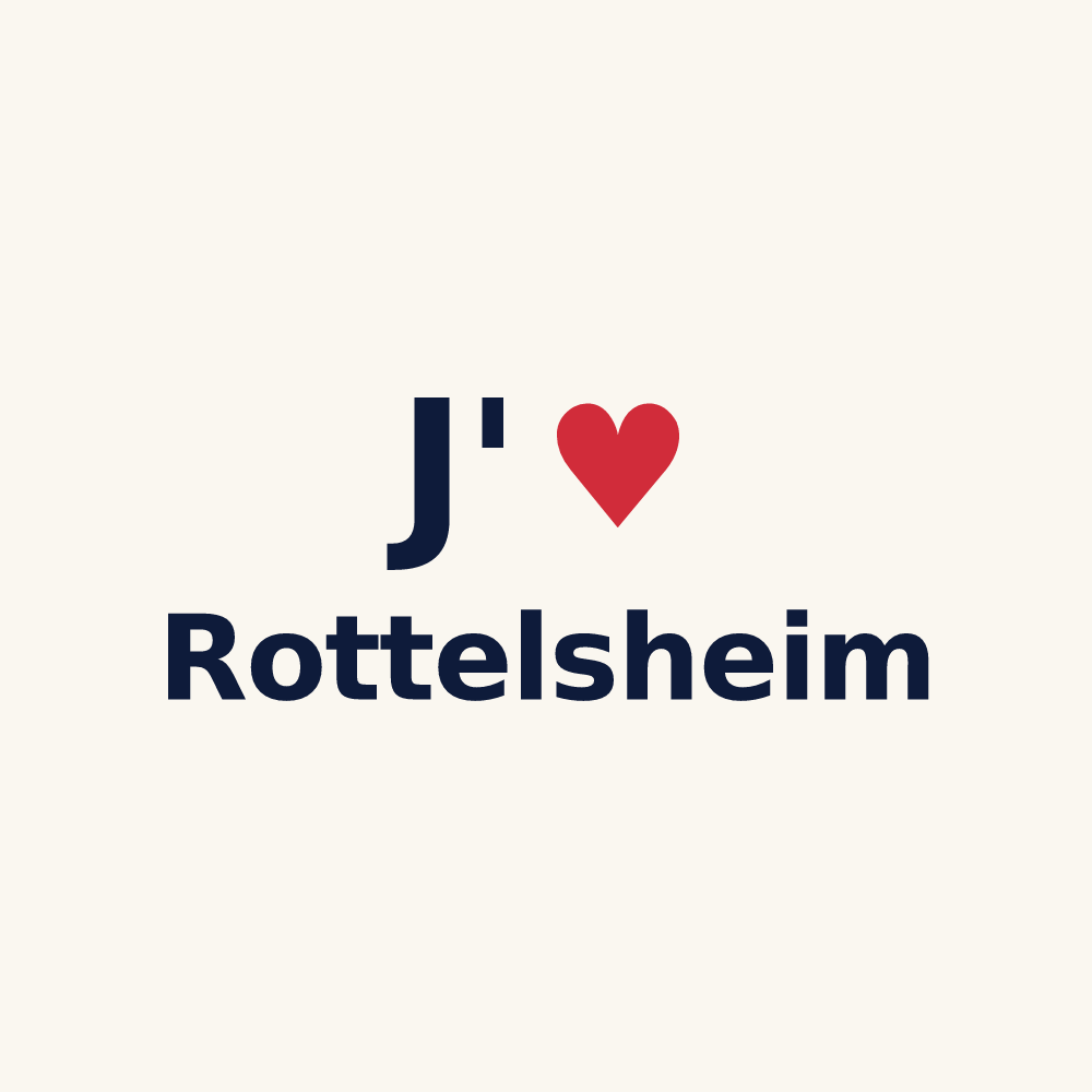Tasse personnalisée Rottelsheim — design J'aime Rottelsheim