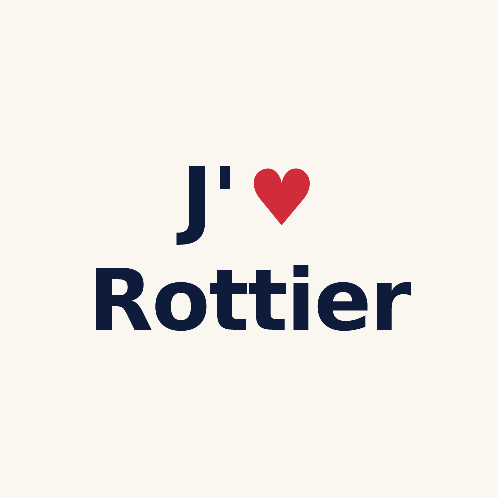 Tasse personnalisée Rottier — design J'aime Rottier