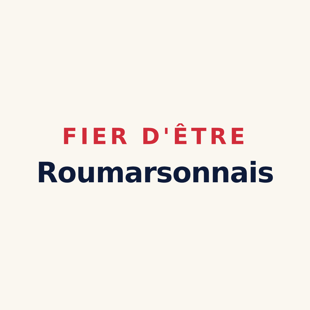 Tasse « Fier d'être Roumarsonnais » — design pour Rou-Marson
