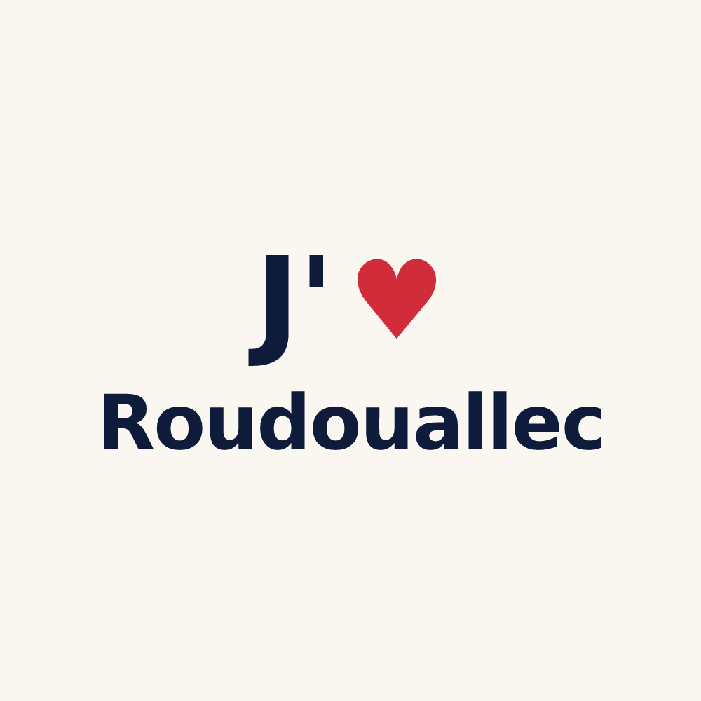 Tasse personnalisée Roudouallec — design J'aime Roudouallec