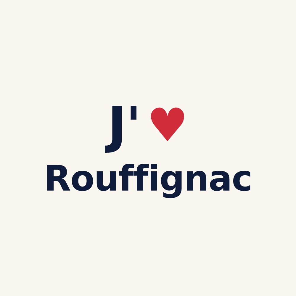 Tasse personnalisée Rouffignac — design J'aime Rouffignac