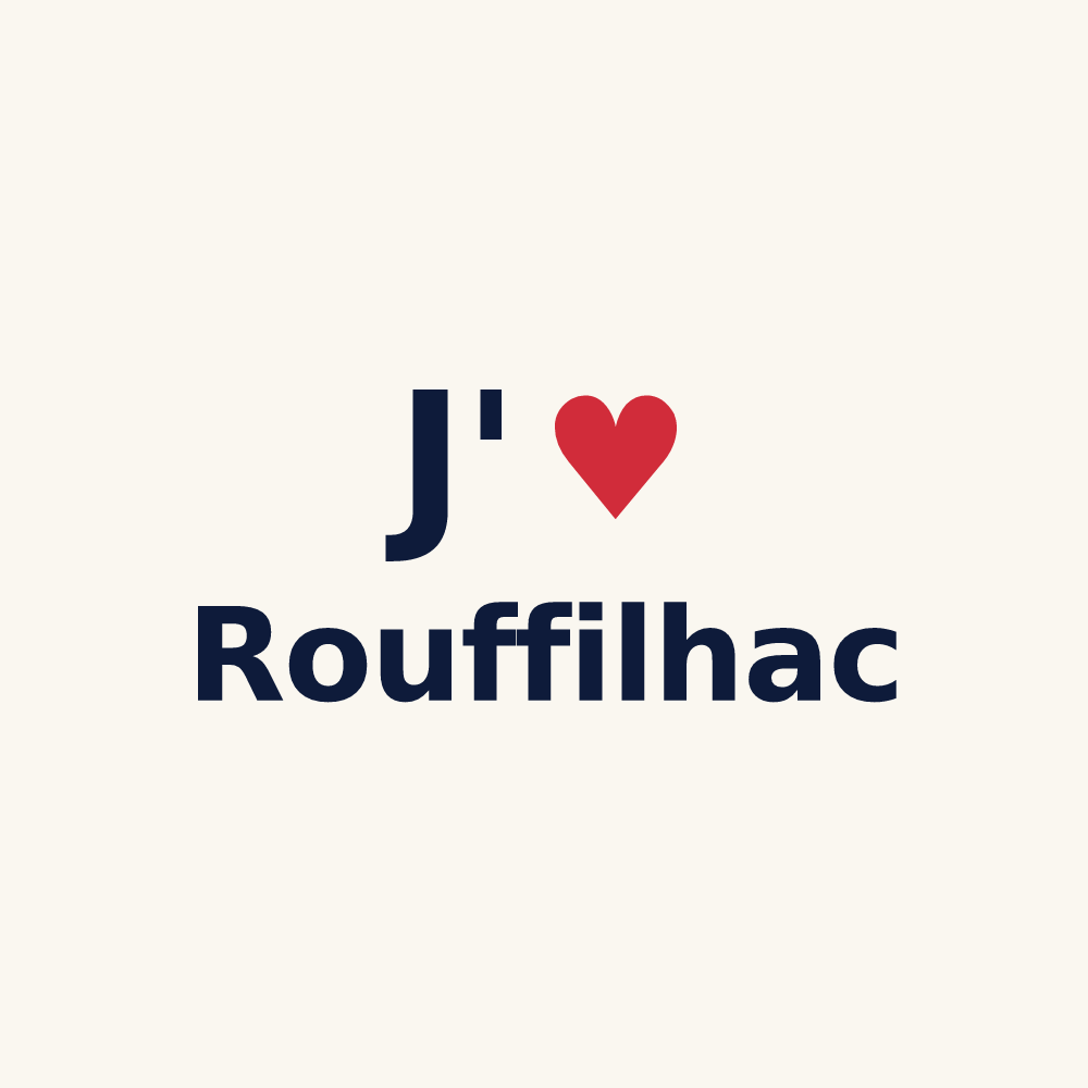 Tasse personnalisée Rouffilhac — design J'aime Rouffilhac
