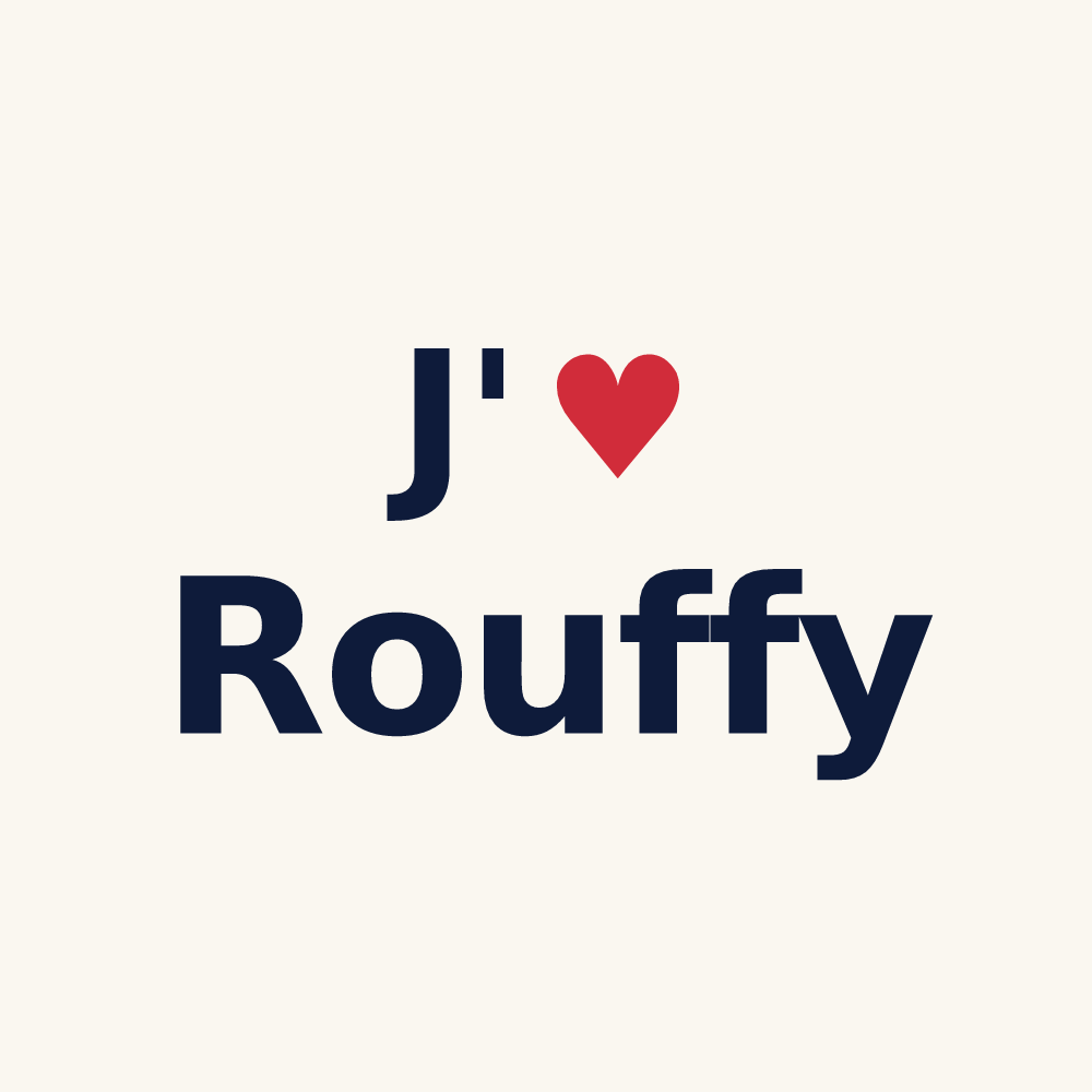 Tasse personnalisée Rouffy — design J'aime Rouffy