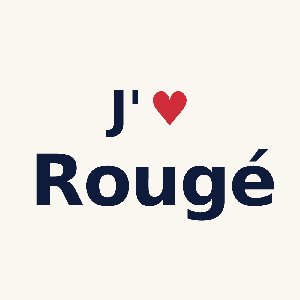 Tasse personnalisée Rougé — design J'aime Rougé