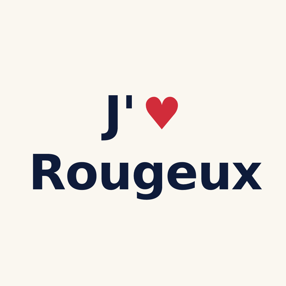 Tasse personnalisée Rougeux — design J'aime Rougeux