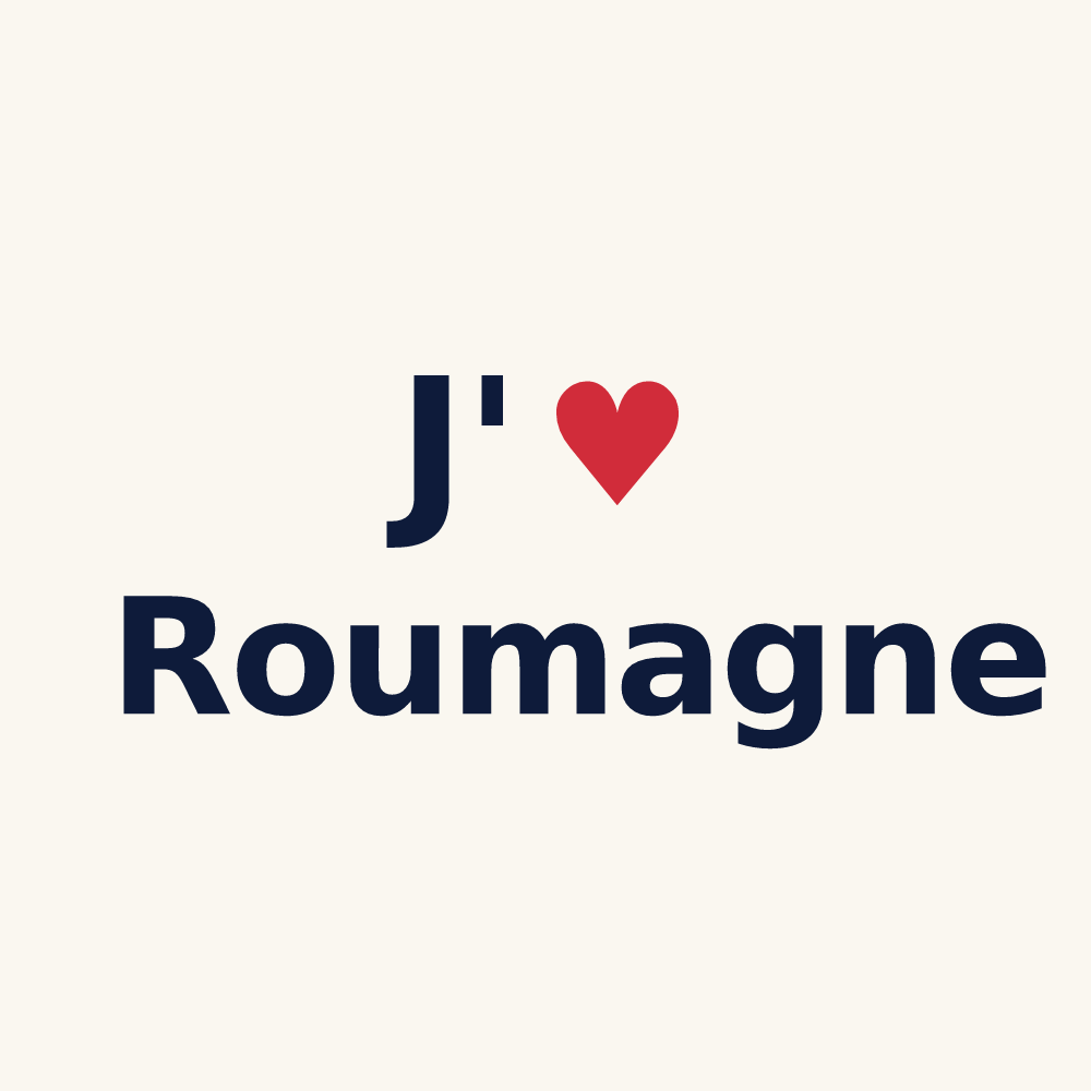 Tasse personnalisée Roumagne — design J'aime Roumagne