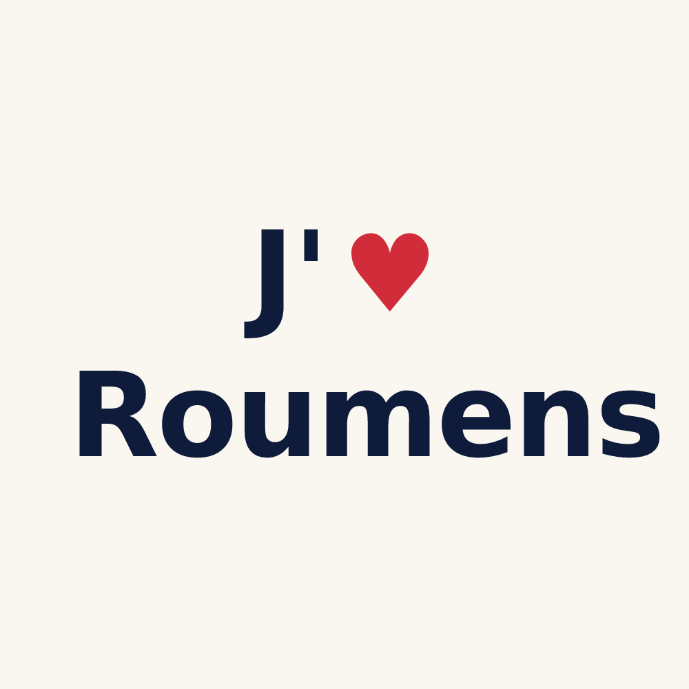 Tasse personnalisée Roumens — design J'aime Roumens