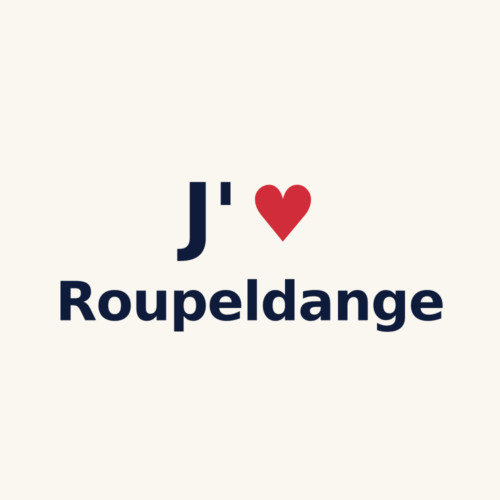 Tasse personnalisée Roupeldange — design J'aime Roupeldange