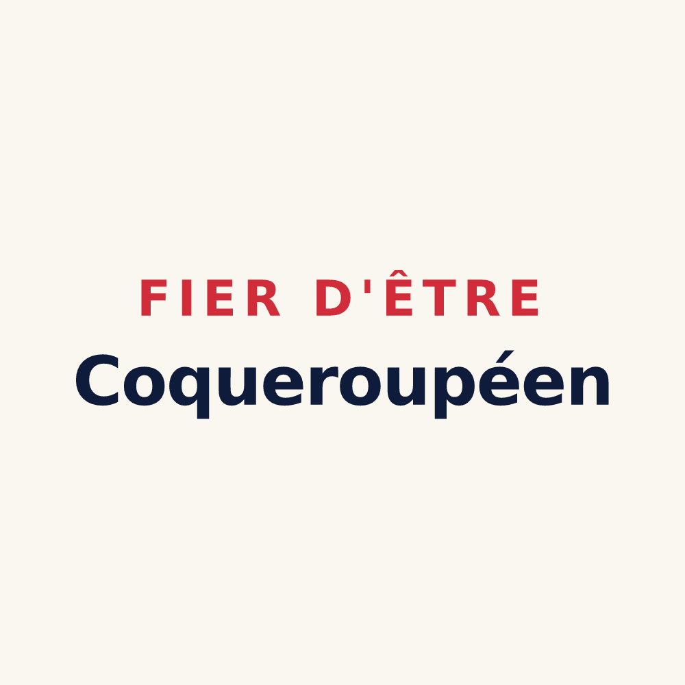 Tasse « Fier d'être Coqueroupéen » — design pour Rouperroux-le-Coquet