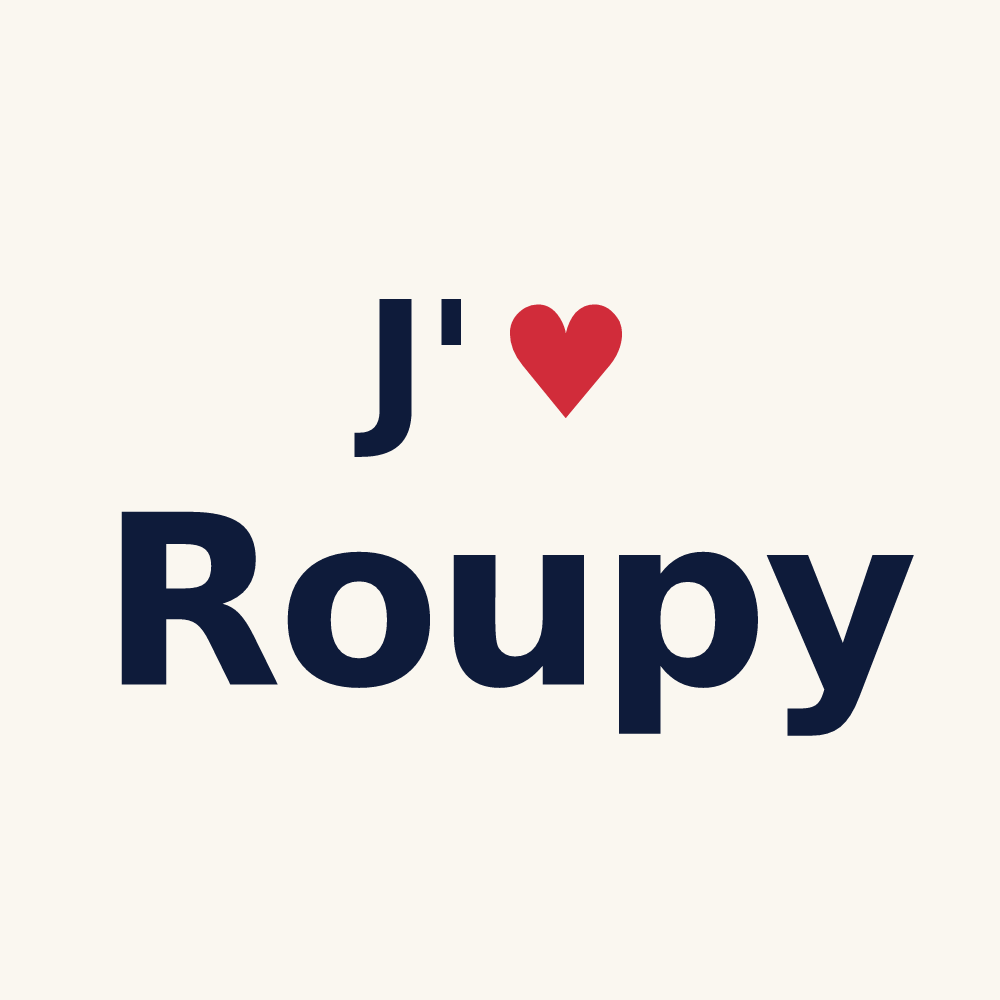 Tasse personnalisée Roupy — design J'aime Roupy