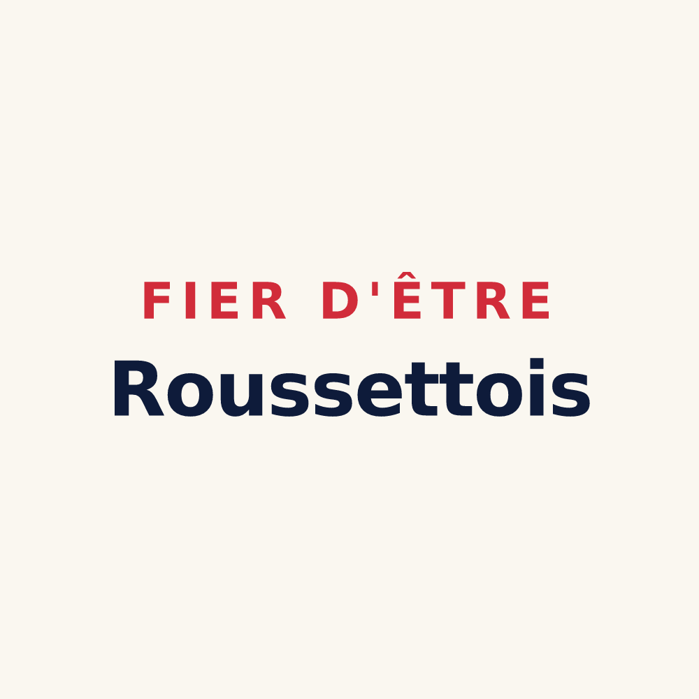 Tasse « Fier d'être Roussettois » — design pour Rousset-les-Vignes