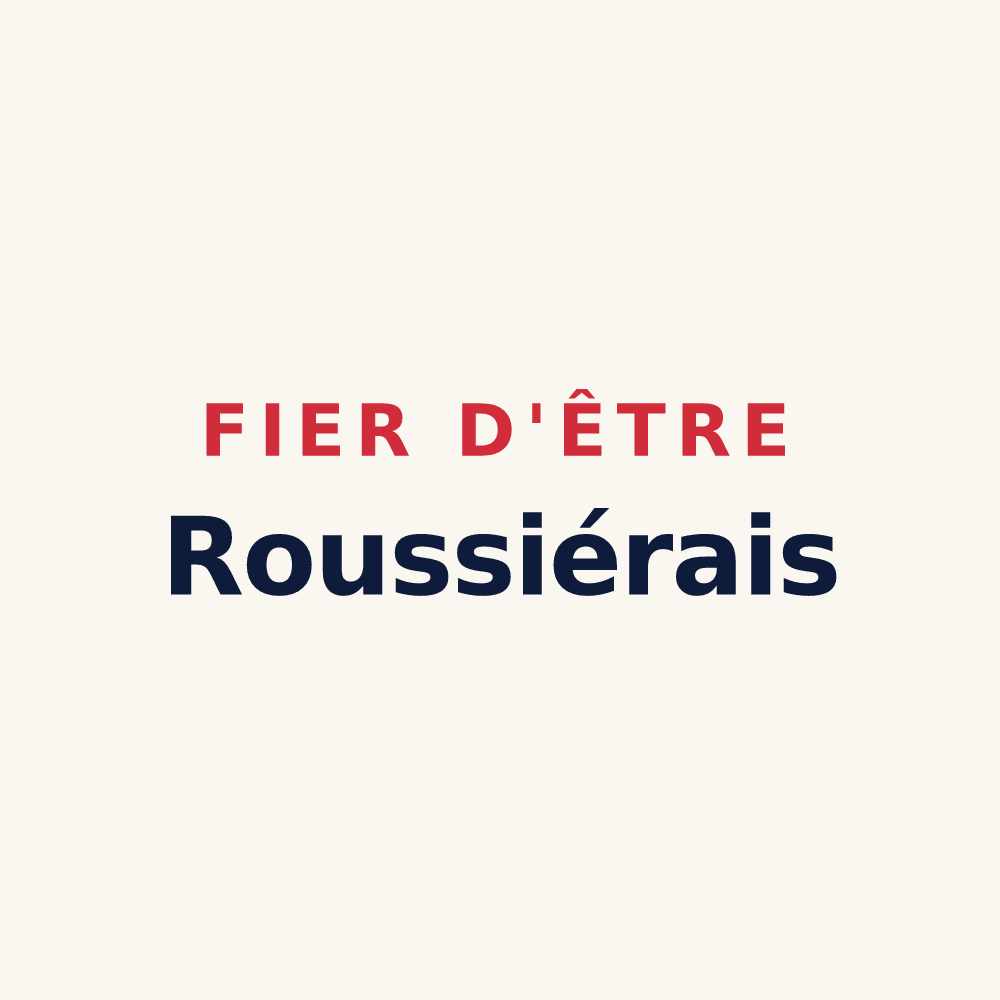 Tasse « Fier d'être Roussiérais » — design pour Roussieux