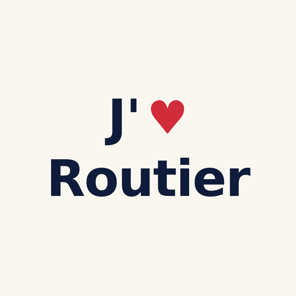 Tasse personnalisée Routier — design « J'aime Routier » imprimé sur la tasse