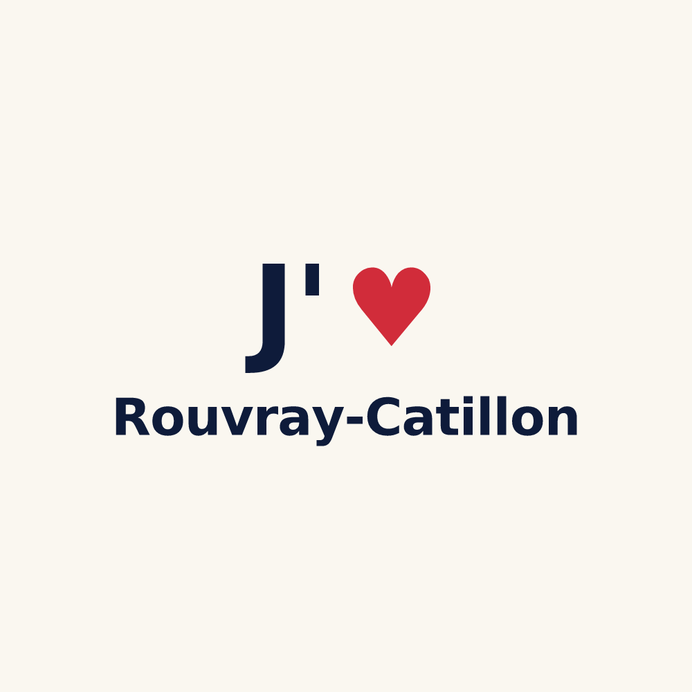 Tasse personnalisée Rouvray-Catillon — design J'aime Rouvray-Catillon