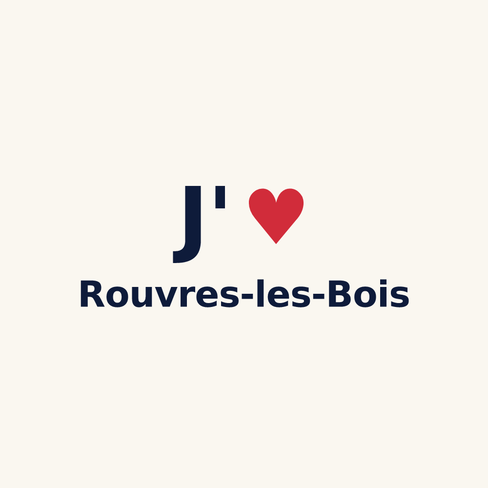 Tasse personnalisée Rouvres-les-Bois — design J'aime Rouvres-les-Bois