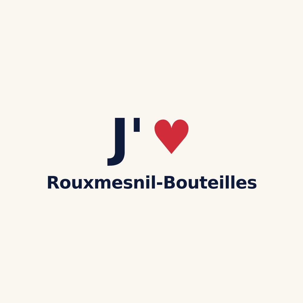 Tasse personnalisée Rouxmesnil-Bouteilles — design J'aime Rouxmesnil-Bouteilles