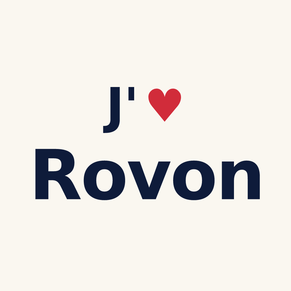 Tasse personnalisée Rovon — design J'aime Rovon
