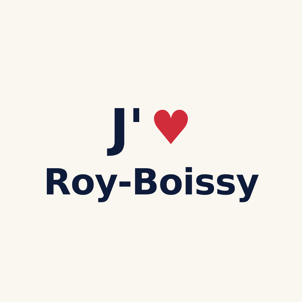 Tasse personnalisée Roy-Boissy — design J'aime Roy-Boissy