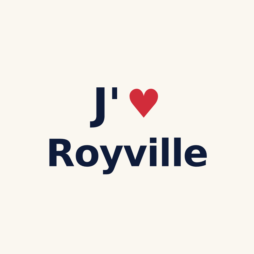 Tasse personnalisée Royville — design J'aime Royville