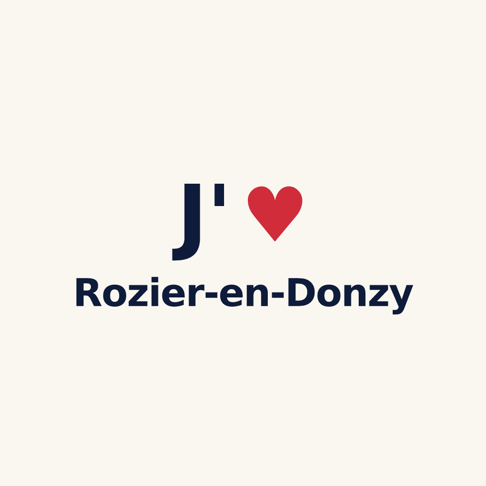 Tasse personnalisée Rozier-en-Donzy — design J'aime Rozier-en-Donzy