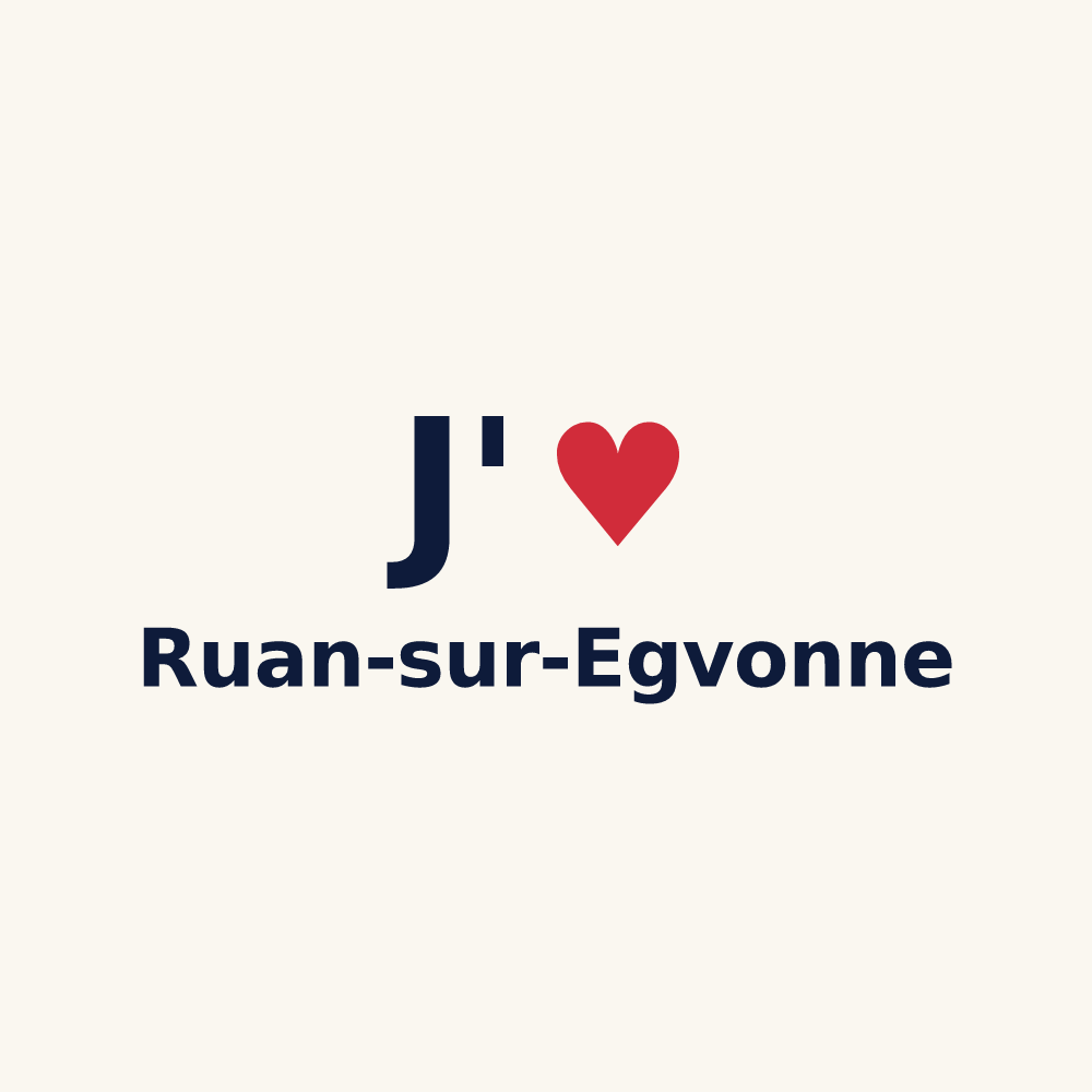 Tasse personnalisée Ruan-sur-Egvonne — design J'aime Ruan-sur-Egvonne