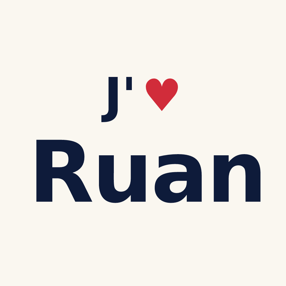Tasse personnalisée Ruan — design J'aime Ruan