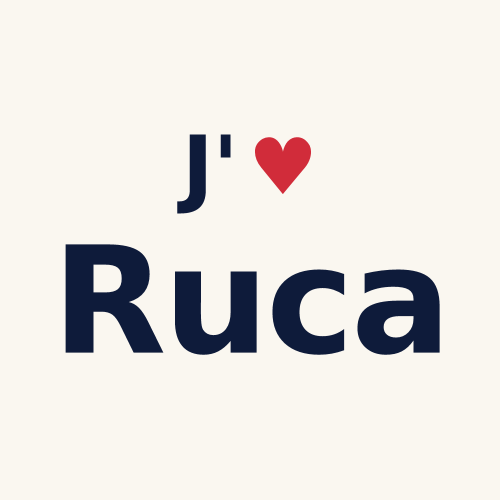 Tasse personnalisée Ruca — design J'aime Ruca
