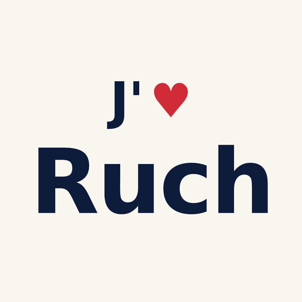 Tasse personnalisée Ruch — design « J'aime Ruch » imprimé sur la tasse