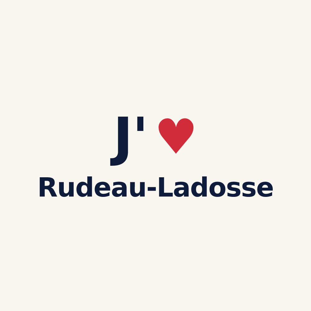 Tasse personnalisée Rudeau-Ladosse — design J'aime Rudeau-Ladosse