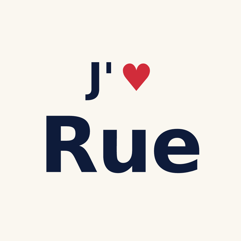 Tasse personnalisée Rue — design J'aime Rue