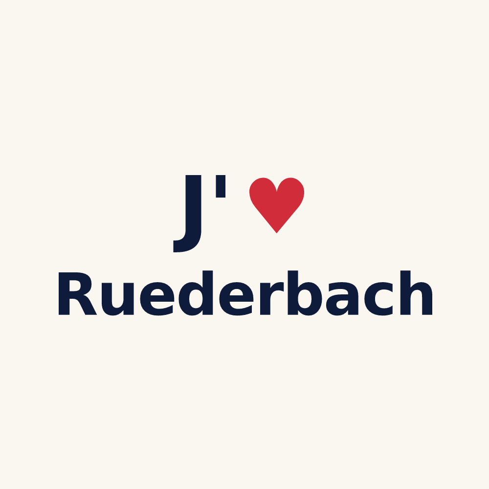 Tasse personnalisée Ruederbach — design J'aime Ruederbach