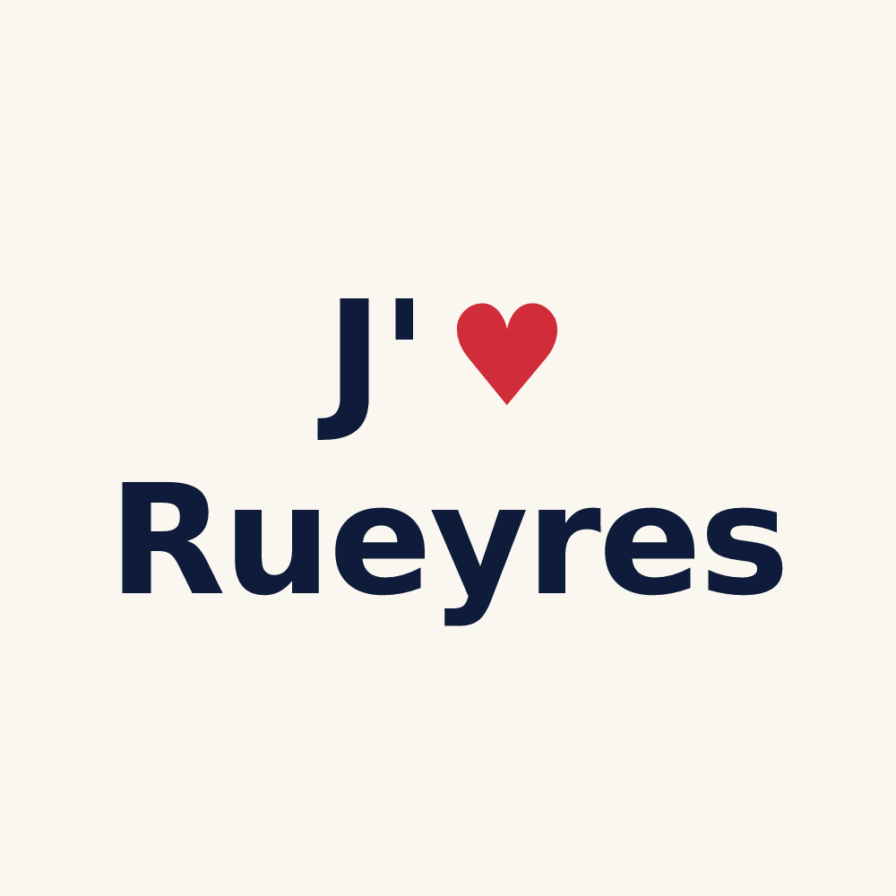 Tasse personnalisée Rueyres — design J'aime Rueyres