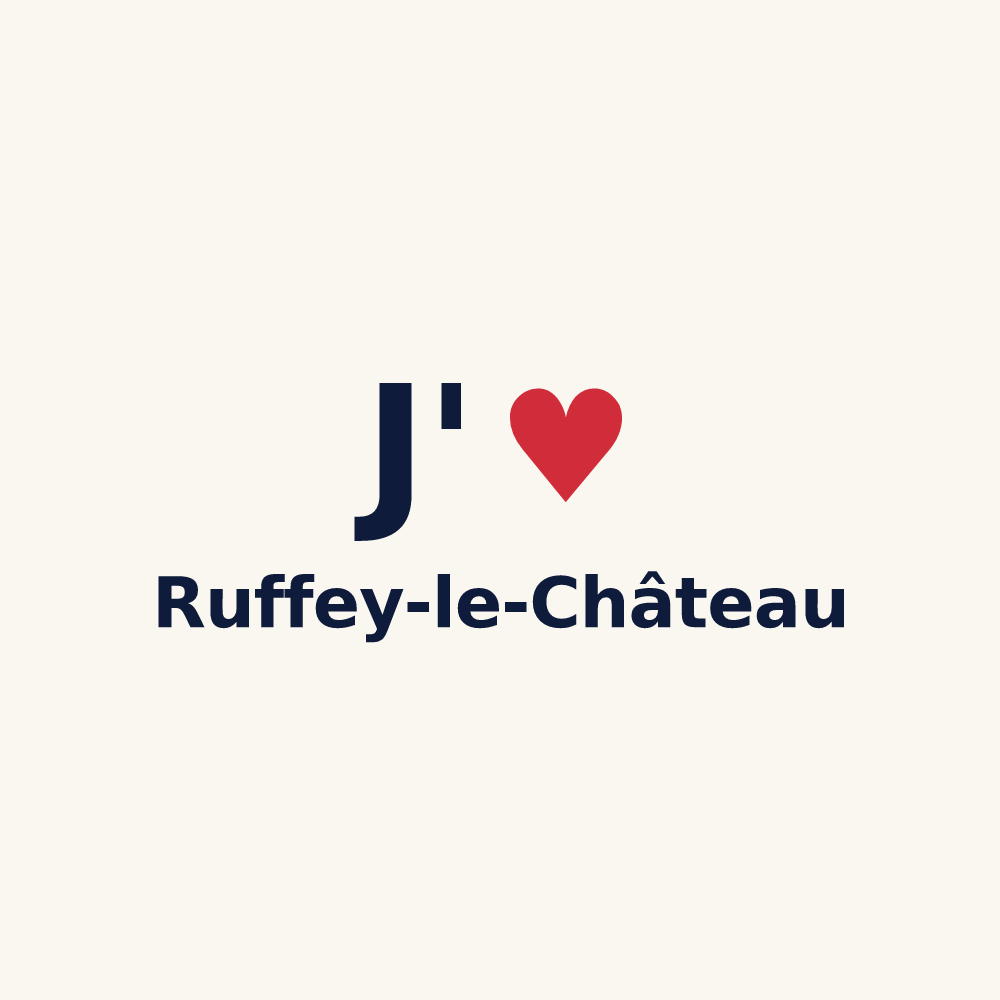 Tasse personnalisée Ruffey-le-Château — design J'aime Ruffey-le-Château